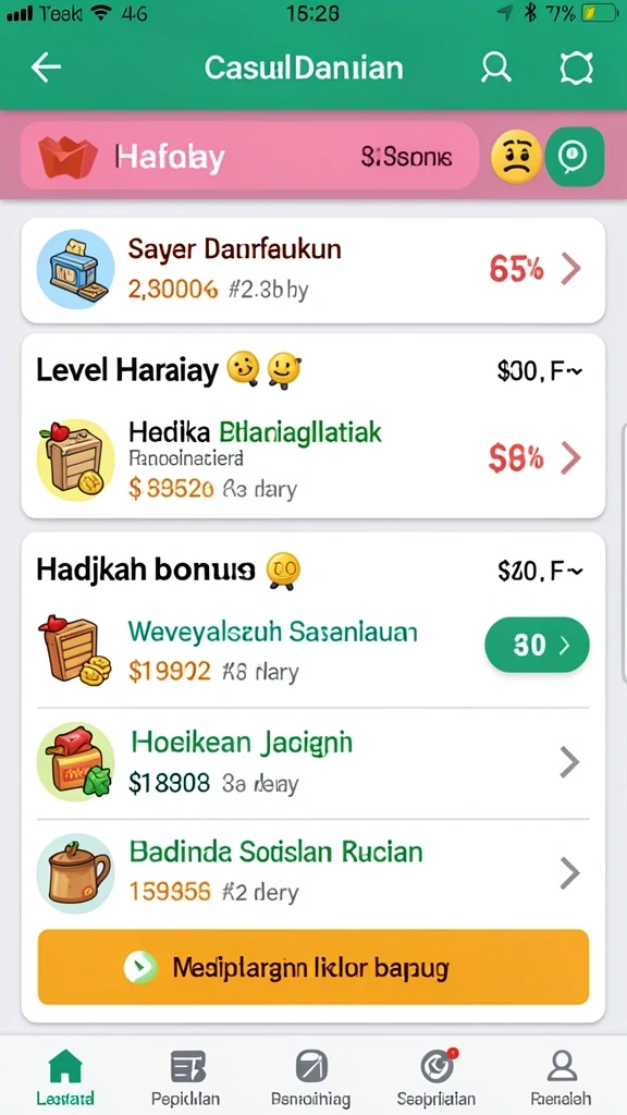 Tampilan awal aplikasi 3126SLOT yang menarik.