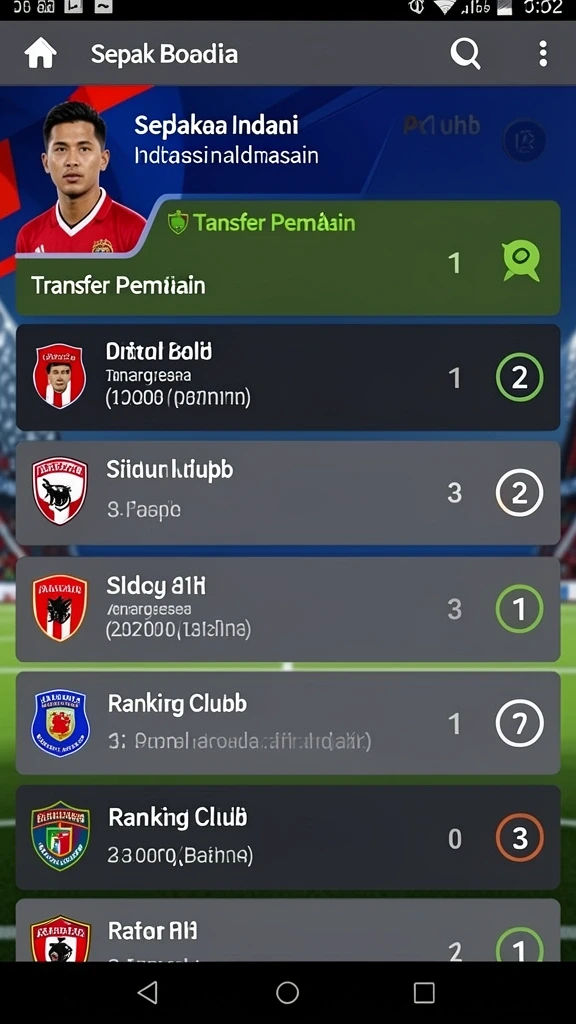 Tampilan menu utama 62IDN yang intuitif.