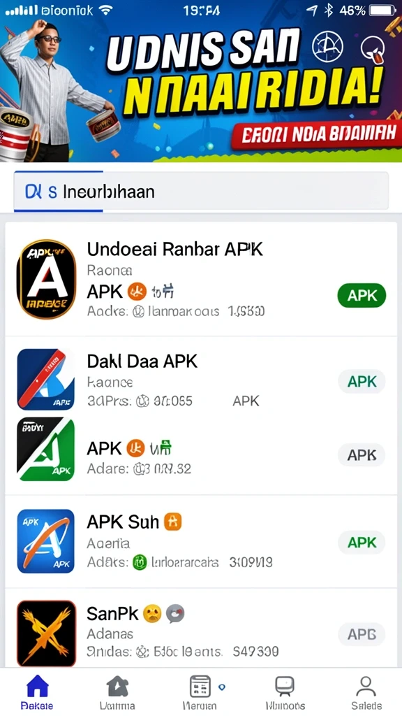 Tampilan awal permainan dengan karakter utama.