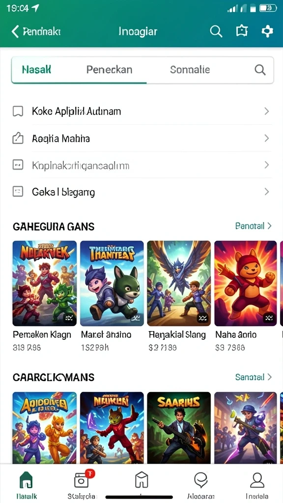Tampilan menarik dari mesin slot pertama.