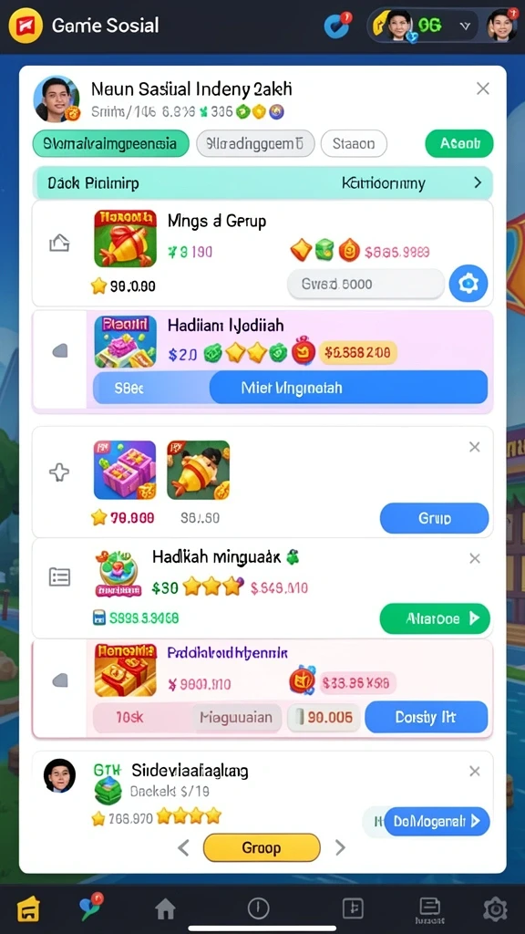 Screenshot menampilkan fitur bonus menarik yang tersedia untuk pemain.