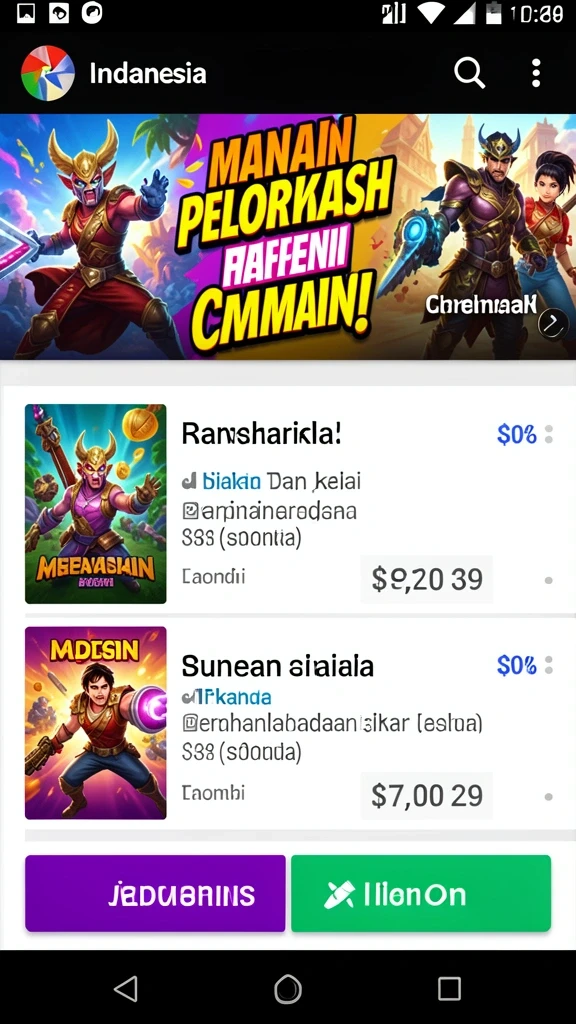 Tampilan awal yang menarik dan interaktif.