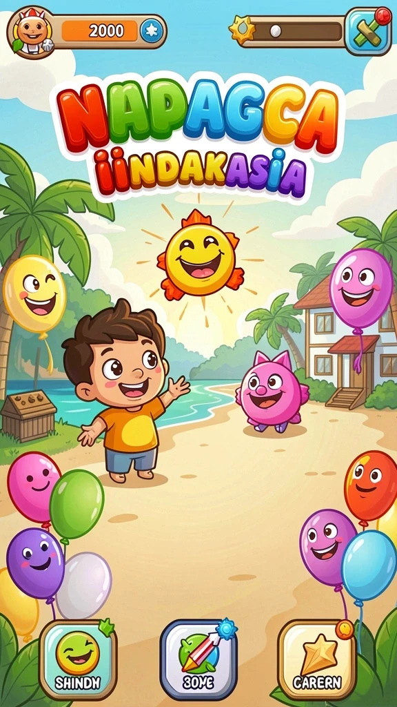 Tangkapan layar dari level pertama yang menantang.
