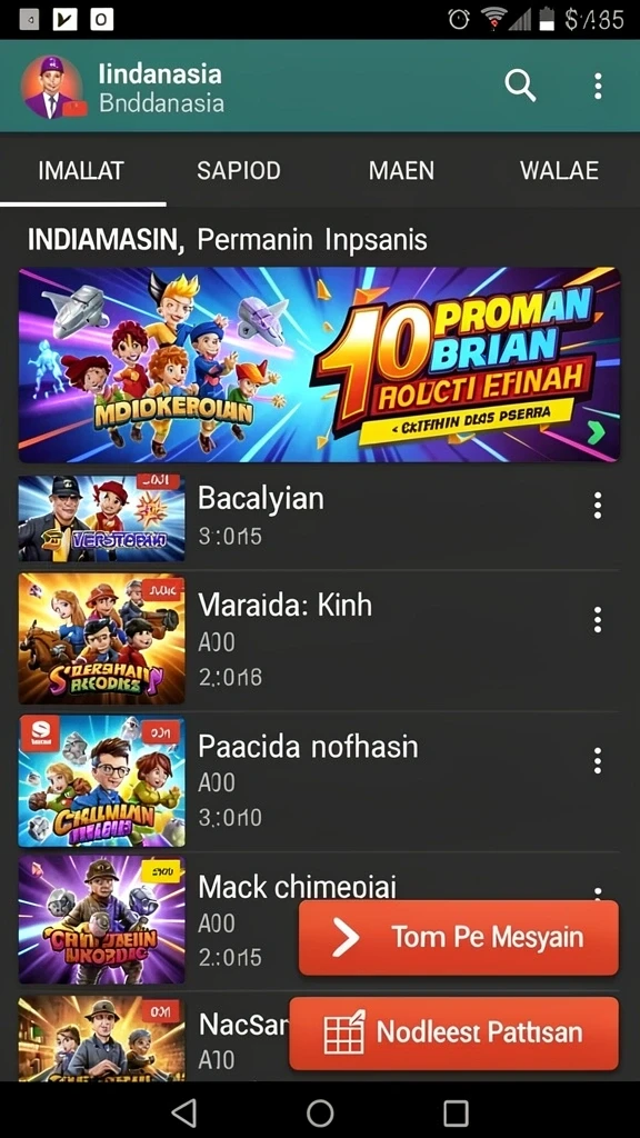 Tampilan awal yang menarik dan penuh warna.