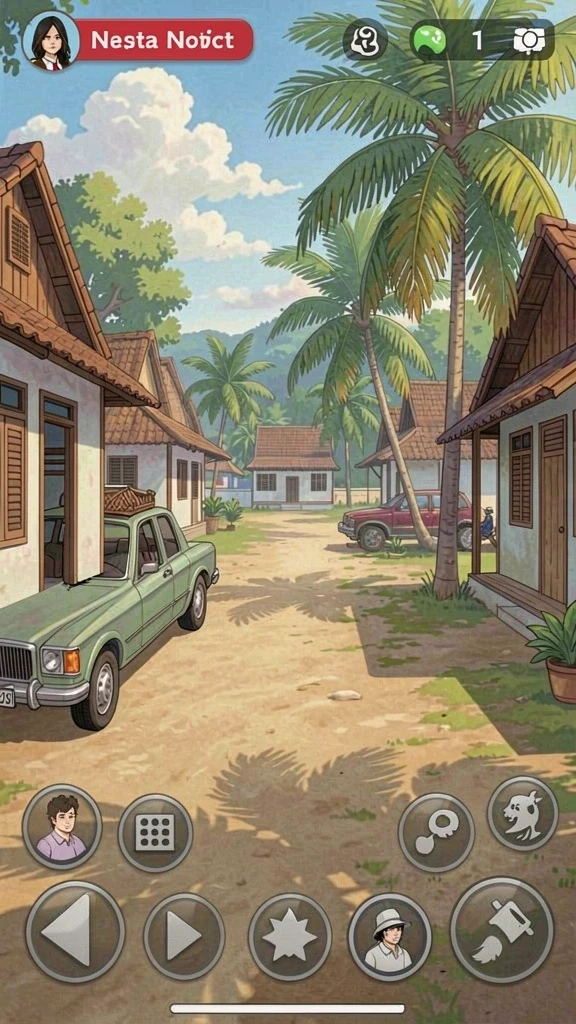 Momen berinteraksi dengan teman dalam permainan.
