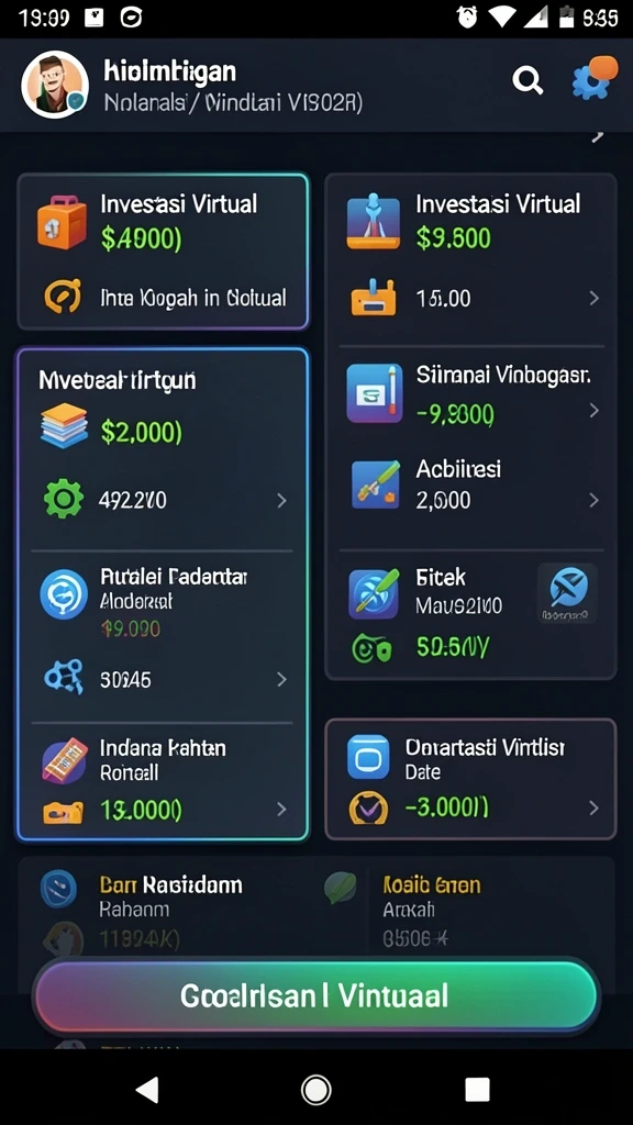 Tampilan antarmuka utama yang menarik.