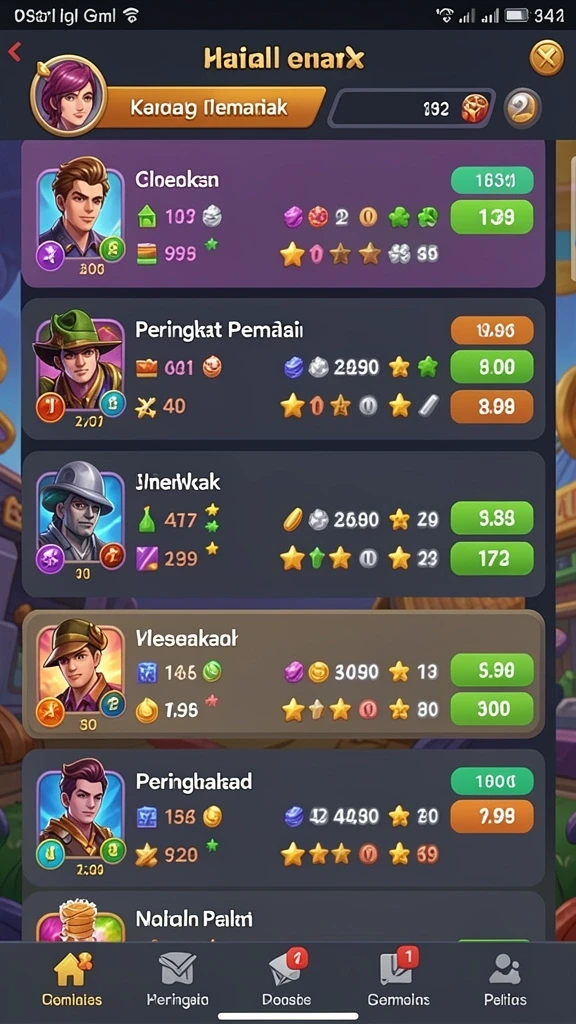 Beragam mode permainan yang seru dan menantang.
