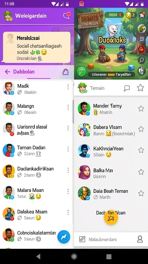 Fitur komunitas untuk terhubung dengan teman-teman.