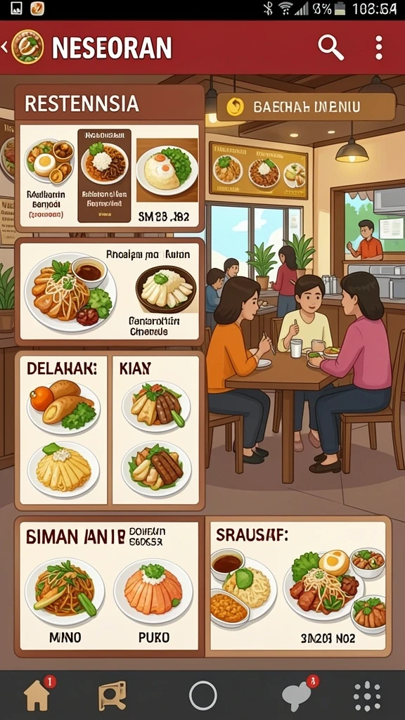Tangkapan layar memperlihatkan menu karakter dengan berbagai pilihan dan kemampuan.